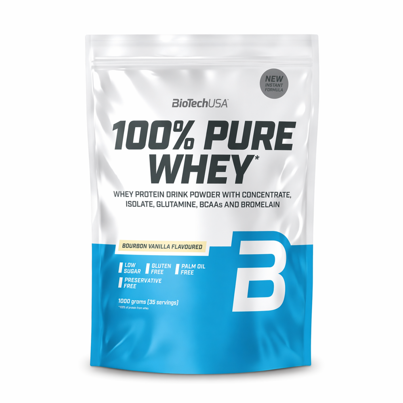BiotechUSA 100% Pure Whey Bourbon Vanilla 1kg — image 1